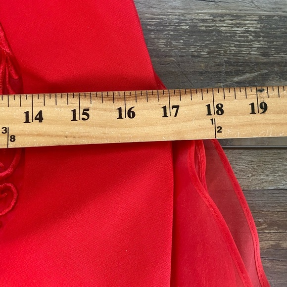 Janique By Kourosh Babaian Strapless Evening Dress Size 0 Red Prom High Low - Picture 6 of 13